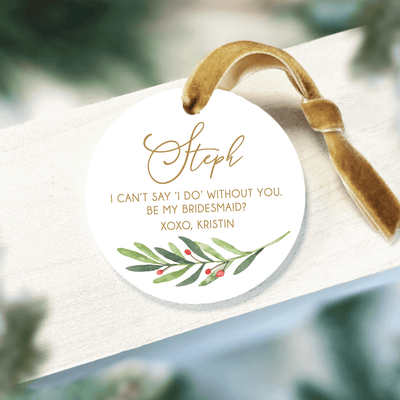 Personalized Bridal Party Christmas Ornament