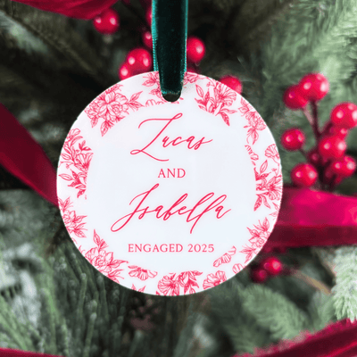 Toile Engagement Acrylic Ornament