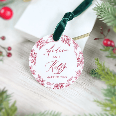 Toile Married Acrylic Ornament