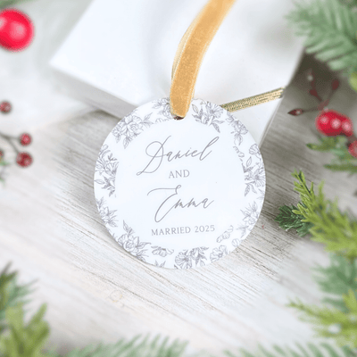 Toile Married Acrylic Ornament