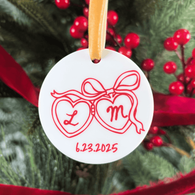 Initials Locket Acrylic Ornament