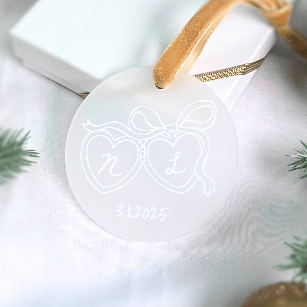 Initials Locket Acrylic Ornament