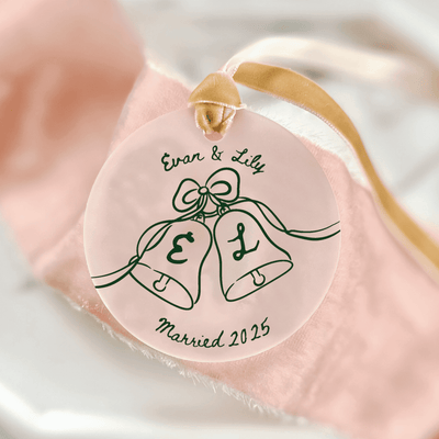 Initials Bells Married Ornament