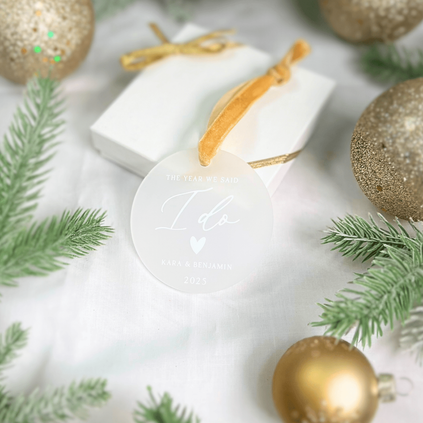 The Year We Said I Do Acrylic Ornament