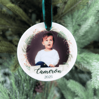 Kids’ Photo Wreath Acrylic Ornament