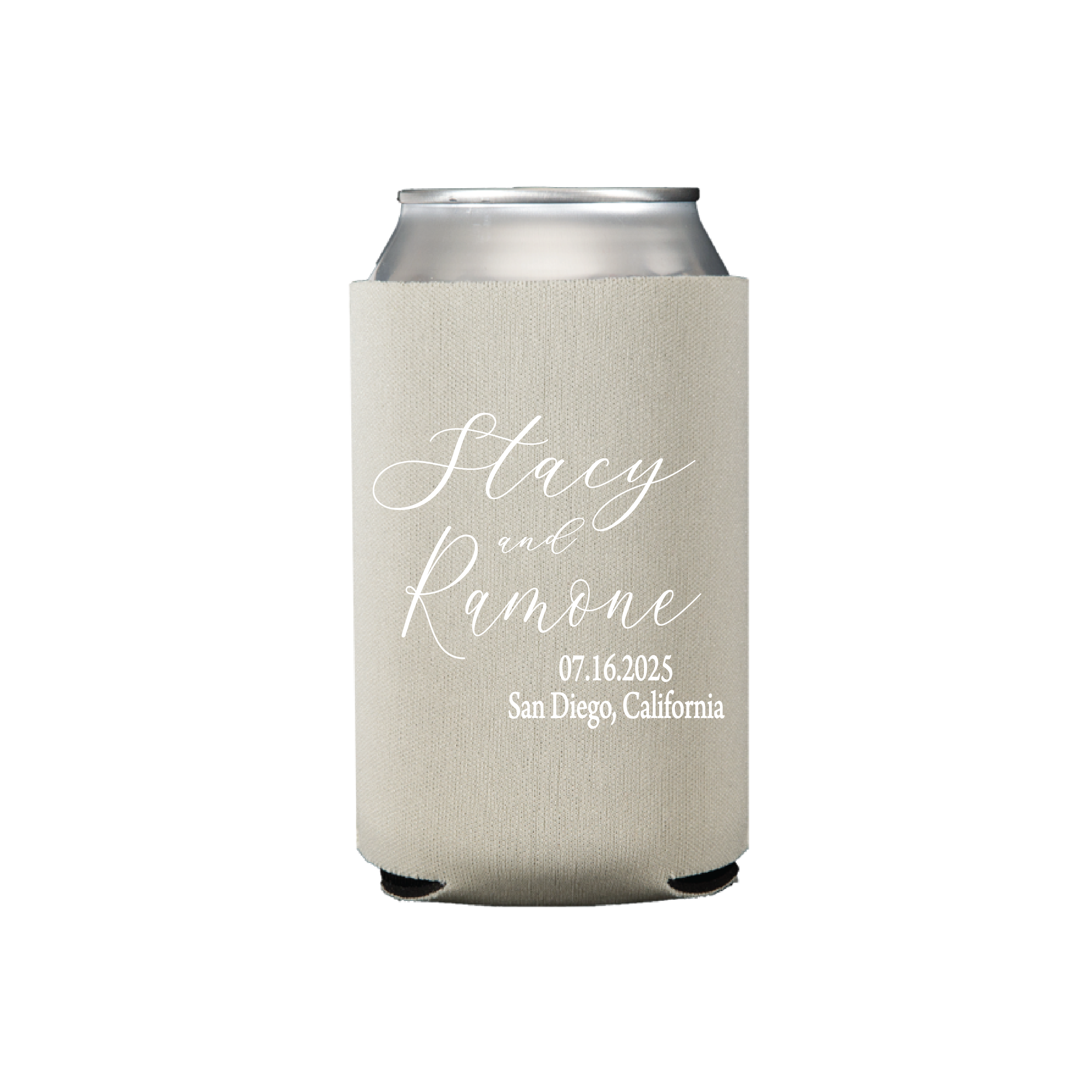 Personalized Wedding Favor Can Coolers for Guests - Can Cooler