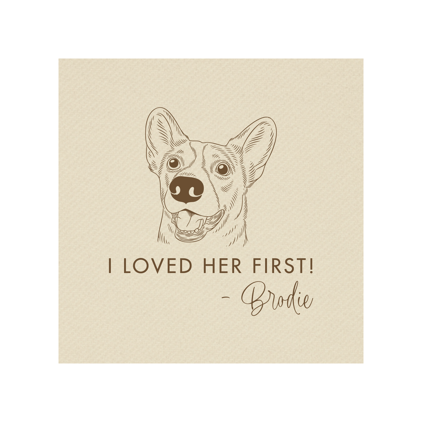 Custom Pet Wedding Premium Uncoined Napkins