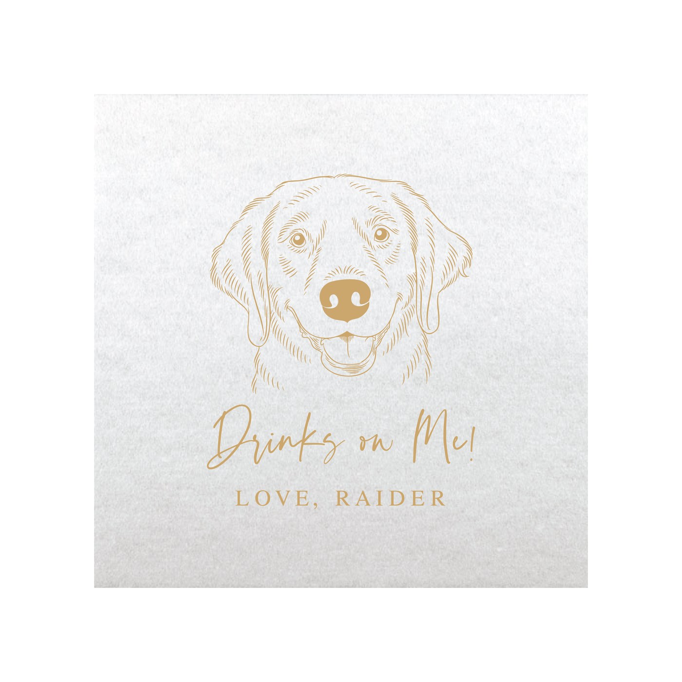 Custom Dog Wedding Premium Uncoined Napkins