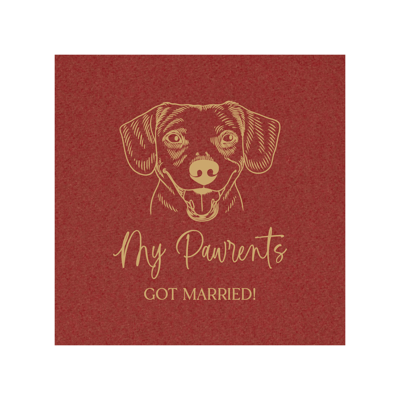 Illustrated Pet Wedding Premium Uncoined Napkins