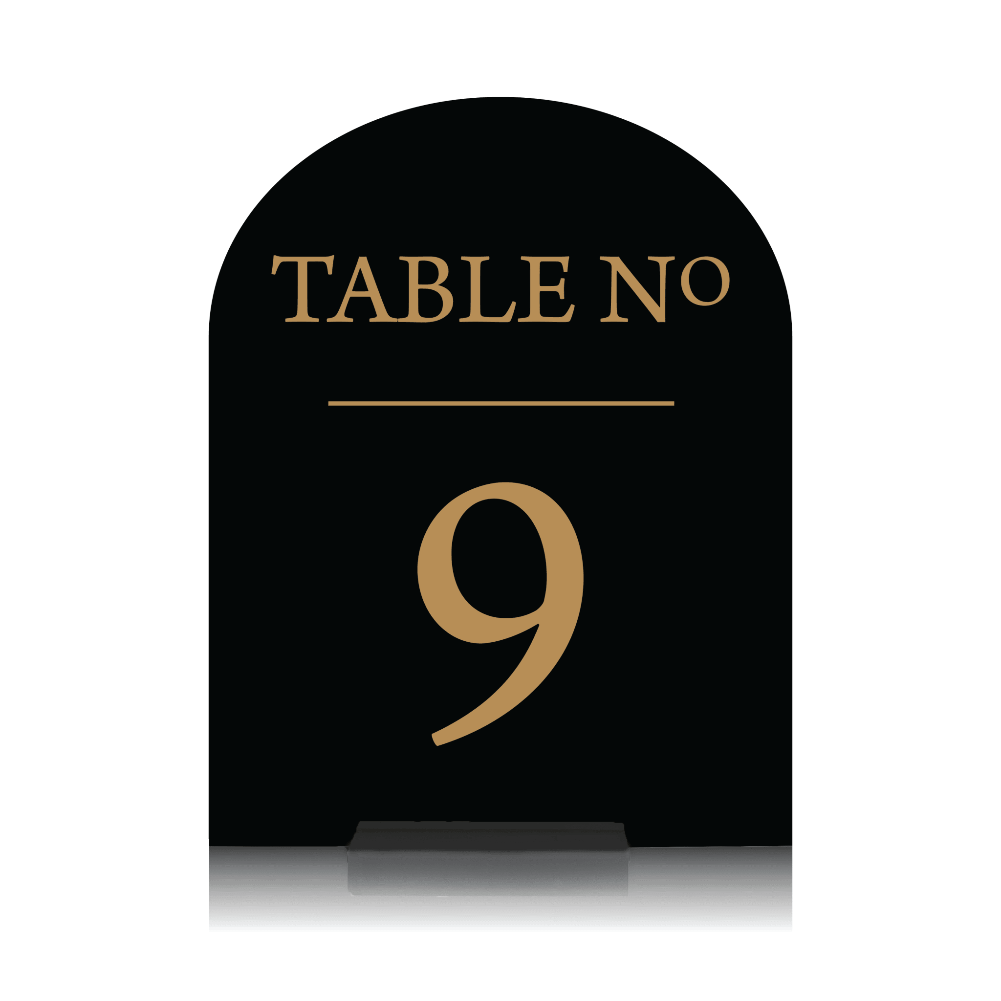 Classic Block Arched Acrylic Table Numbers - Table Numbers