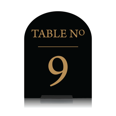 Classic Block Arched Acrylic Table Numbers