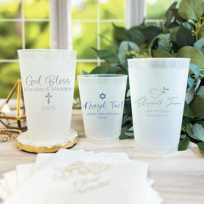 Religious Frosted Plastic Cups