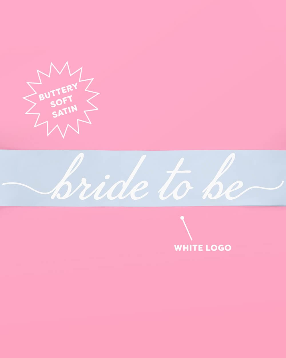 Something Blue Sash - blue satin sash