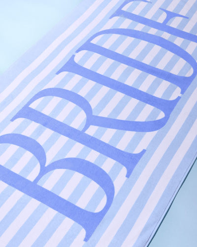 Coastal Bride Beach Towel - striped cotton towel