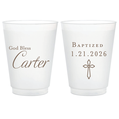Custom Baptism/Christening Shatterproof Cups - Cup - Frosted