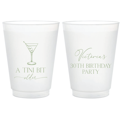 A Tini Bit Older Birthday Frosted Plastic Cups