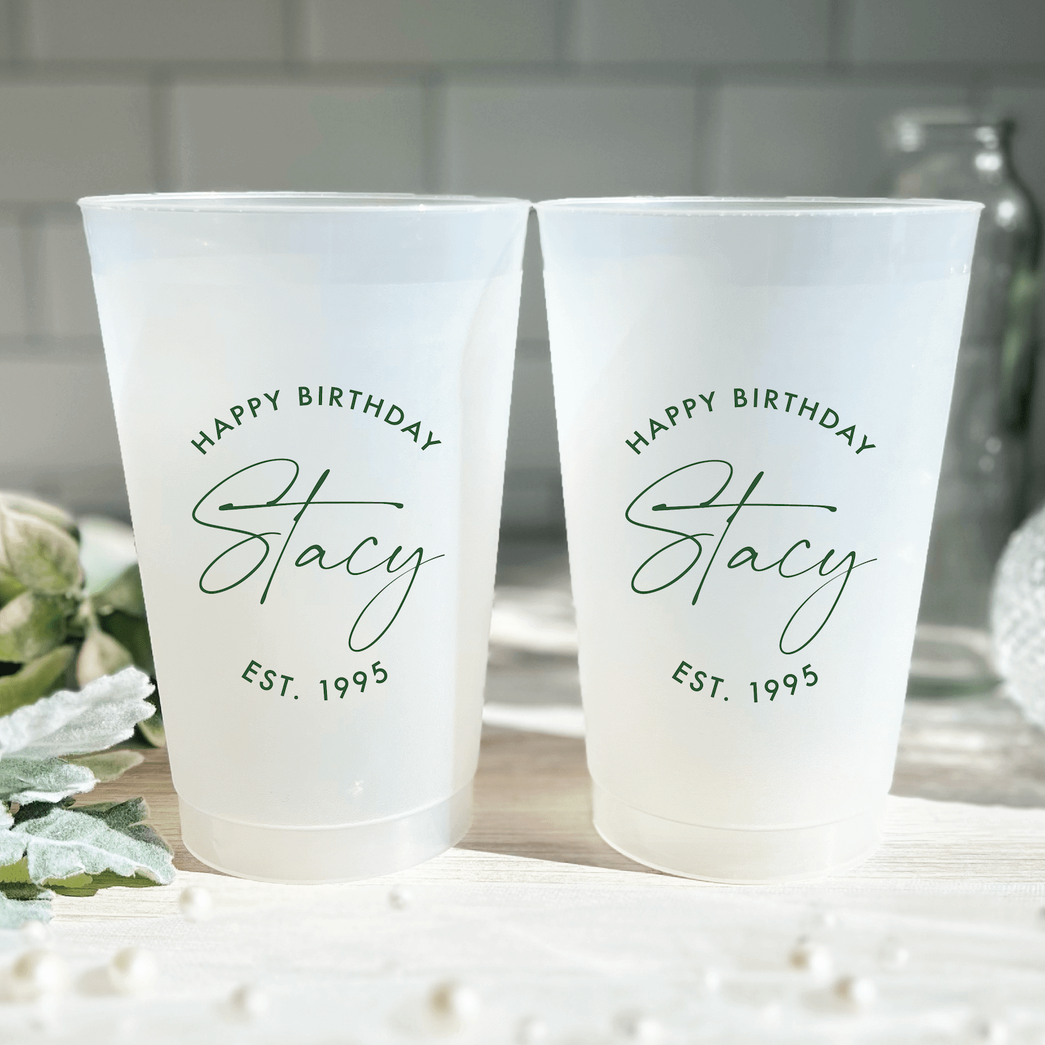 Born To Party Birthday Frosted Plastic Cups