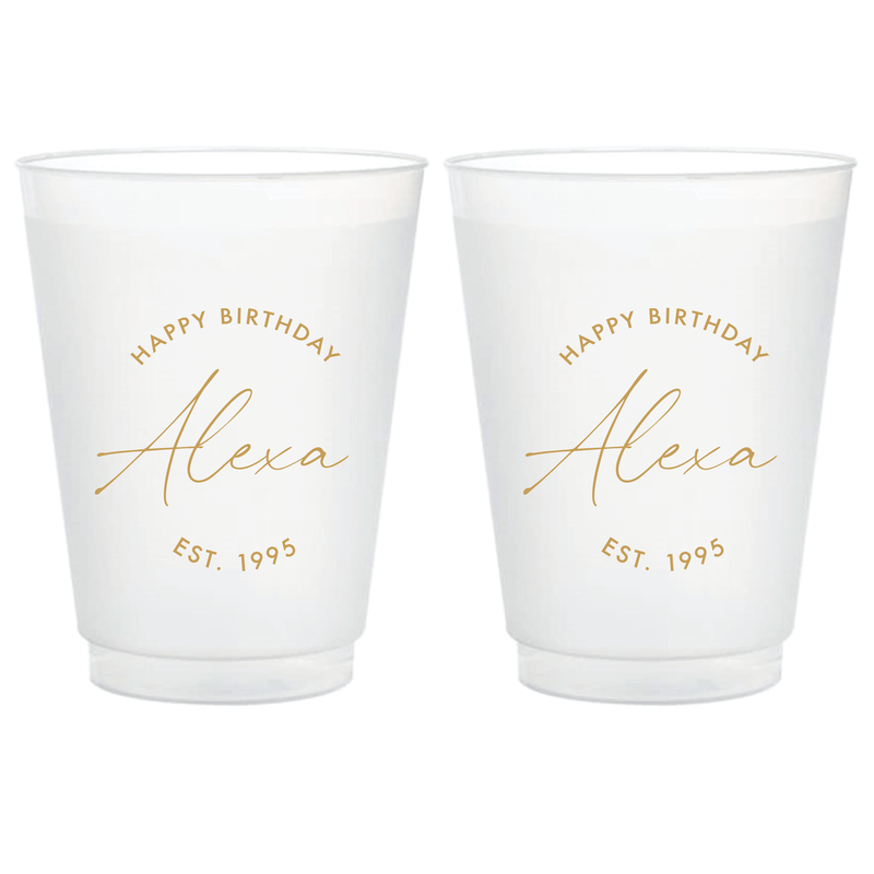 Born To Party Birthday Frosted Plastic Cups