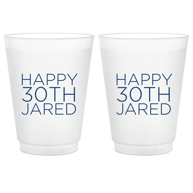 Milestone Age Birthday Frosted Plastic Cups