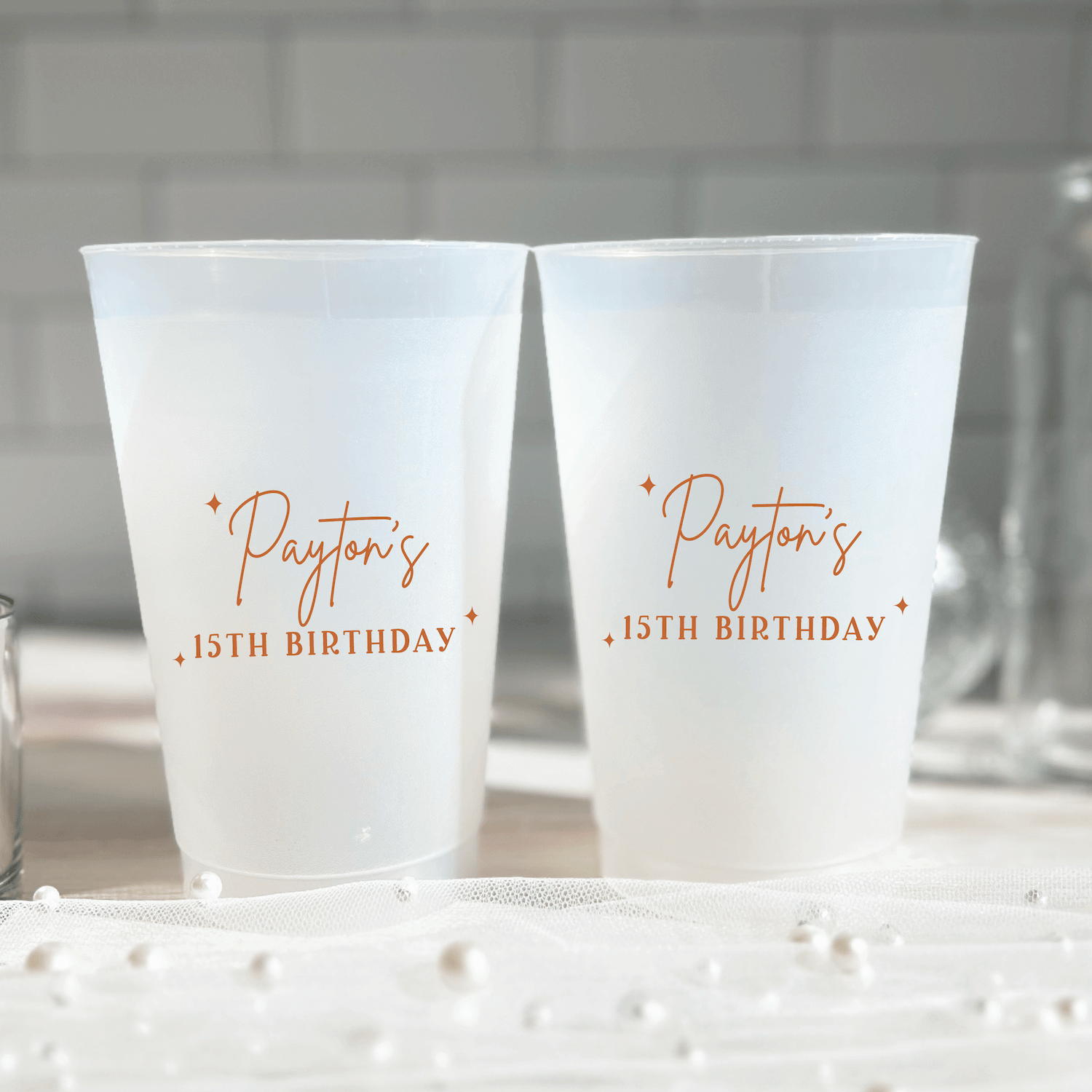 Star of the Day Birthday Frosted Plastic Cups