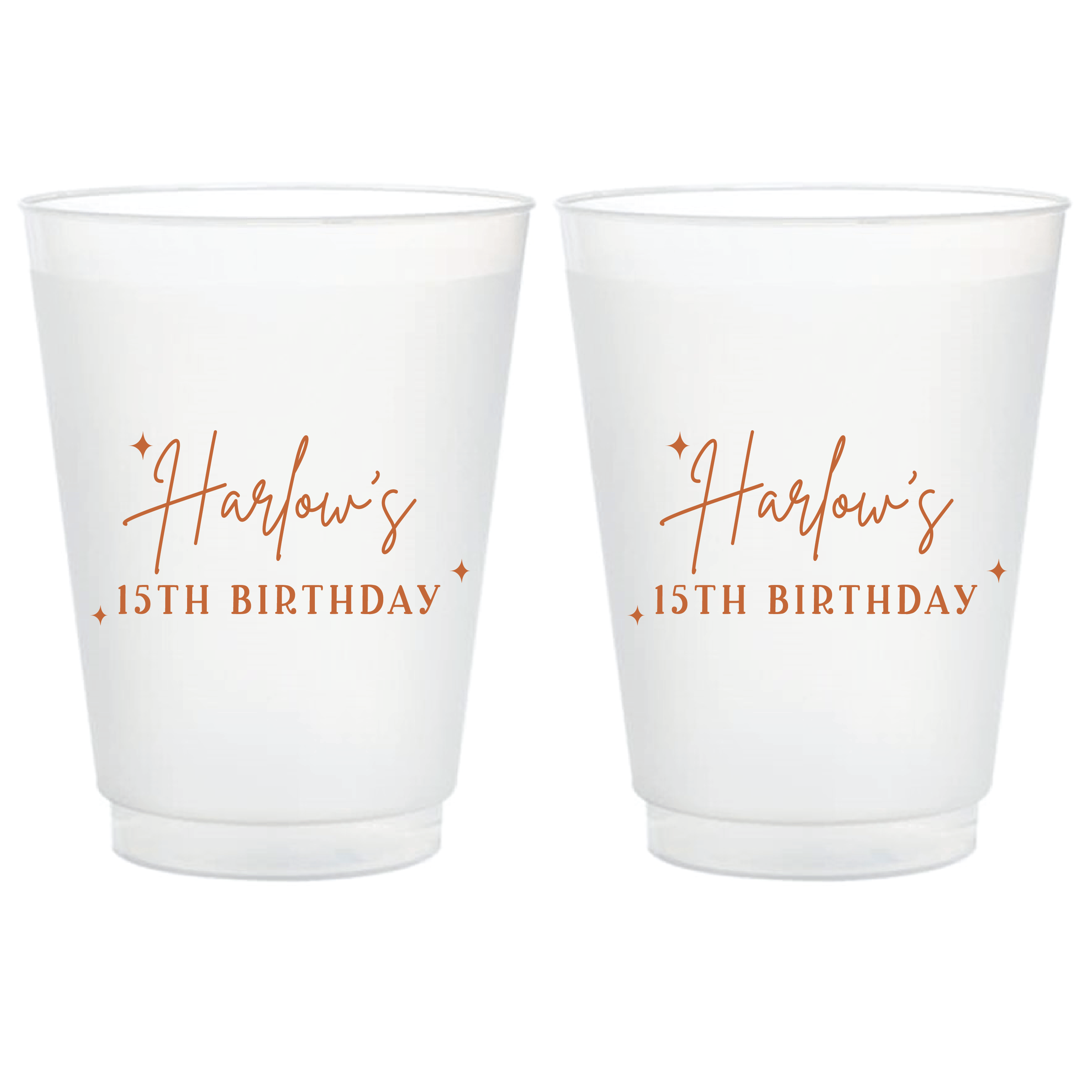 Star of the Day Birthday Frosted Plastic Cups