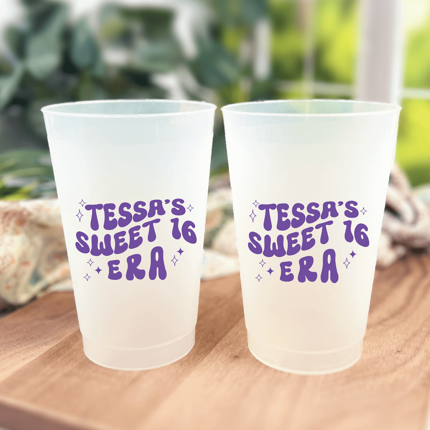 Sweet 16 Era Birthday Frosted Plastic Cups