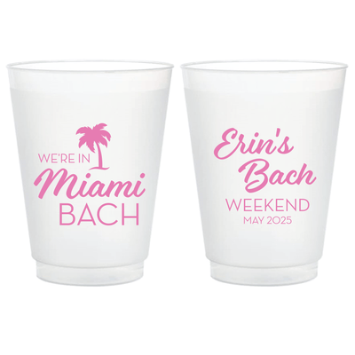 Beach Bachelorette Frosted Plastic Cups - Cup - Frosted