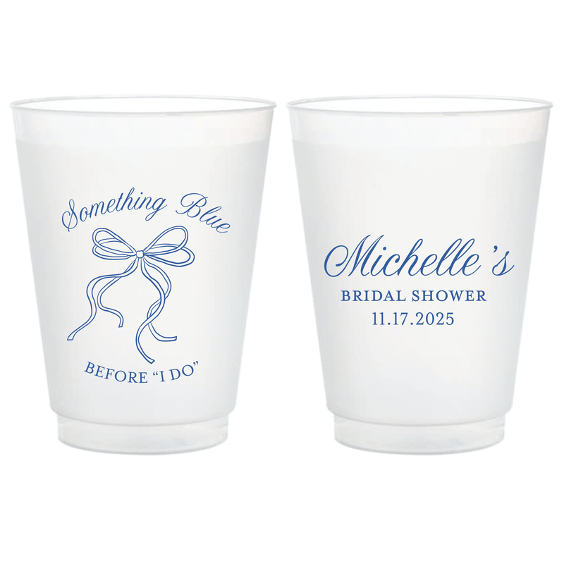 Something Blue Before I Do Bridal Shower Frosted Plastic Cups - Cup - Frosted