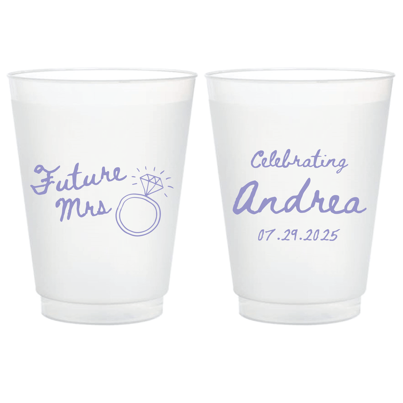 Future Mrs Bridal Shower Frosted Plastic Cups - Cup - Frosted