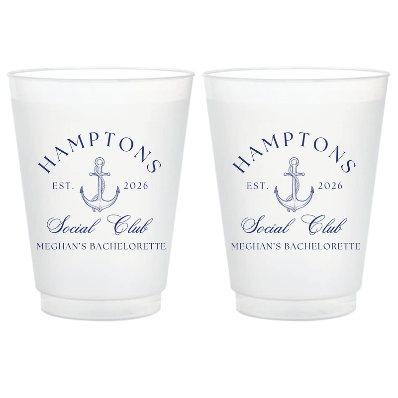 Social Club Bachelorette Frosted Plastic Cups - Cup - Frosted