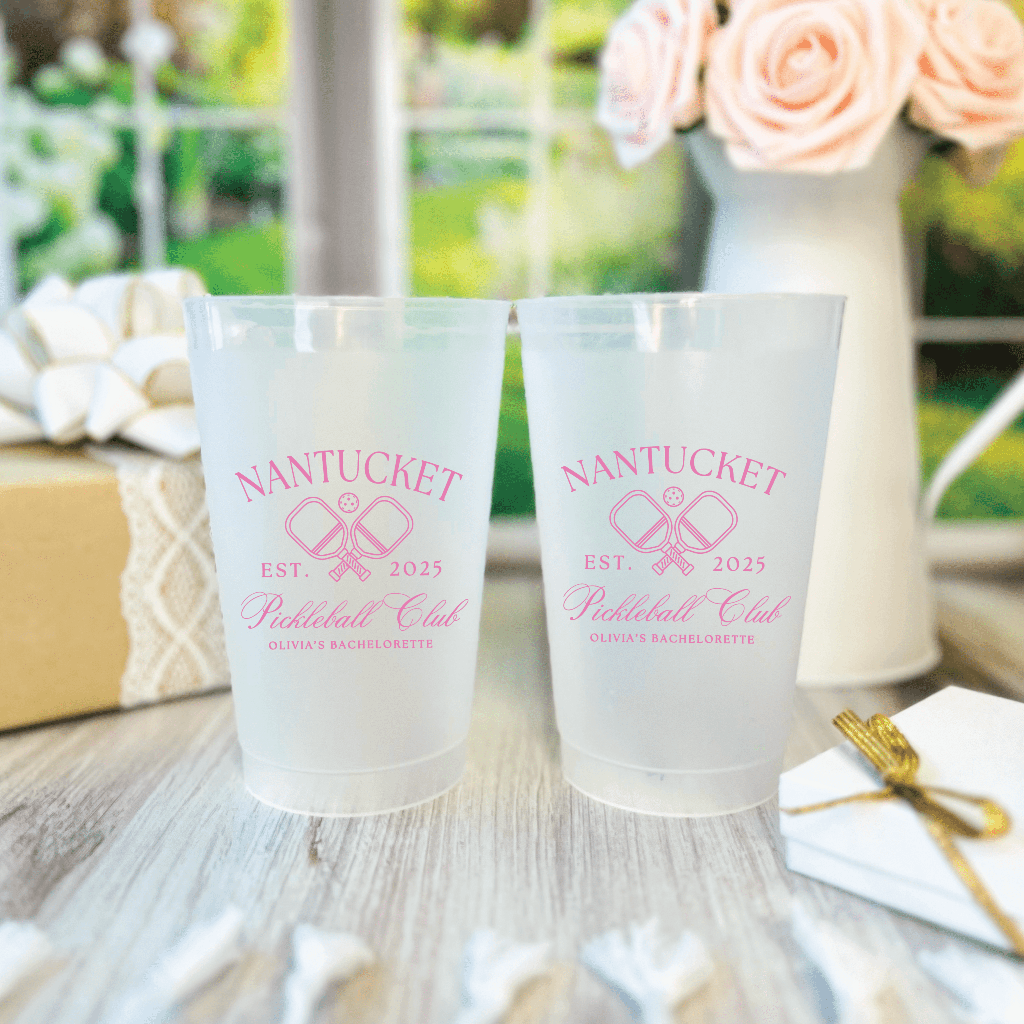 Pickleball Club Bachelorette Frosted Plastic Cups - Cup - Frosted