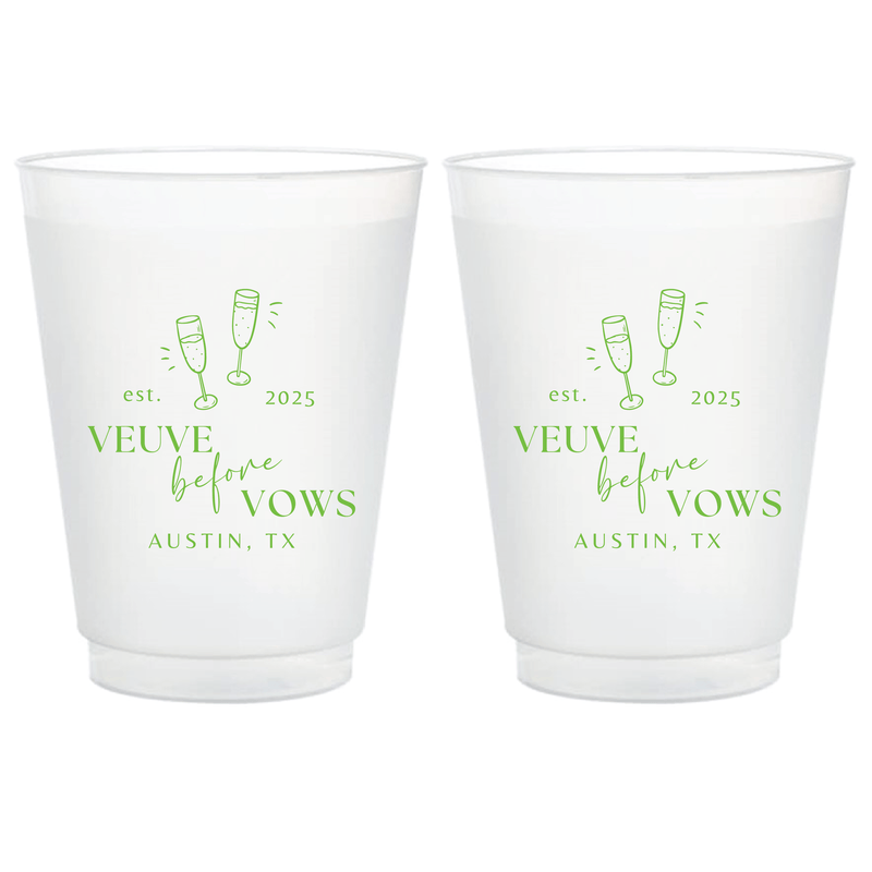 Veuve Before Vows Bachelorette Frosted Plastic Cups - Cup - Frosted