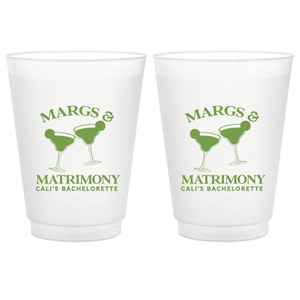 Margs & Matrimony Bachelorette Frosted Plastic Cups