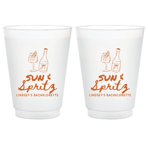 Sun and Spritz Bachelorette Frosted Plastic Cups