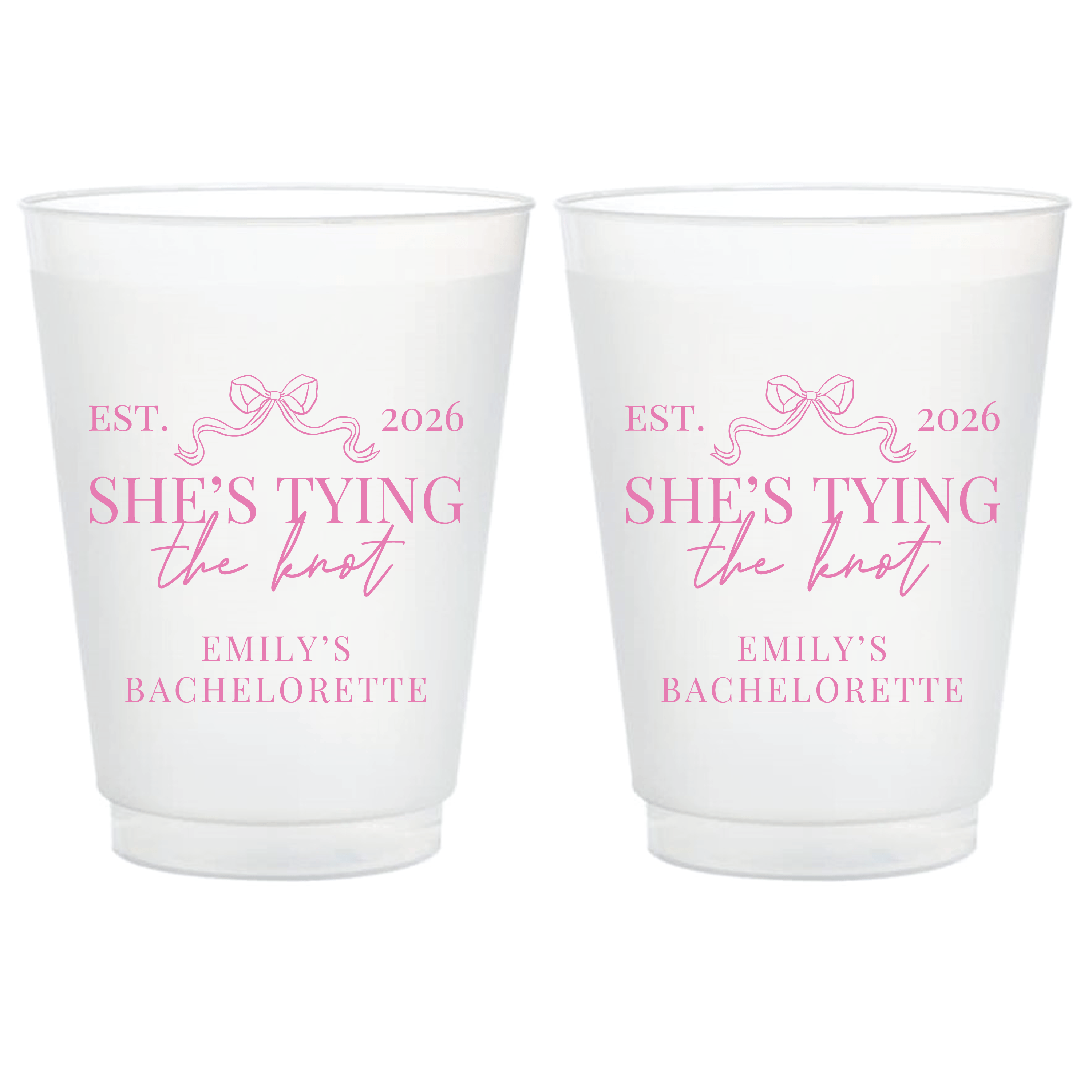 She's Tying The Knot Bach Party Frosted Plastic Cups - Cup - Frosted