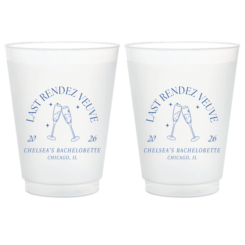 Last Rendez Veuve Bachelorette Frosted Plastic Cups - Cup - Frosted