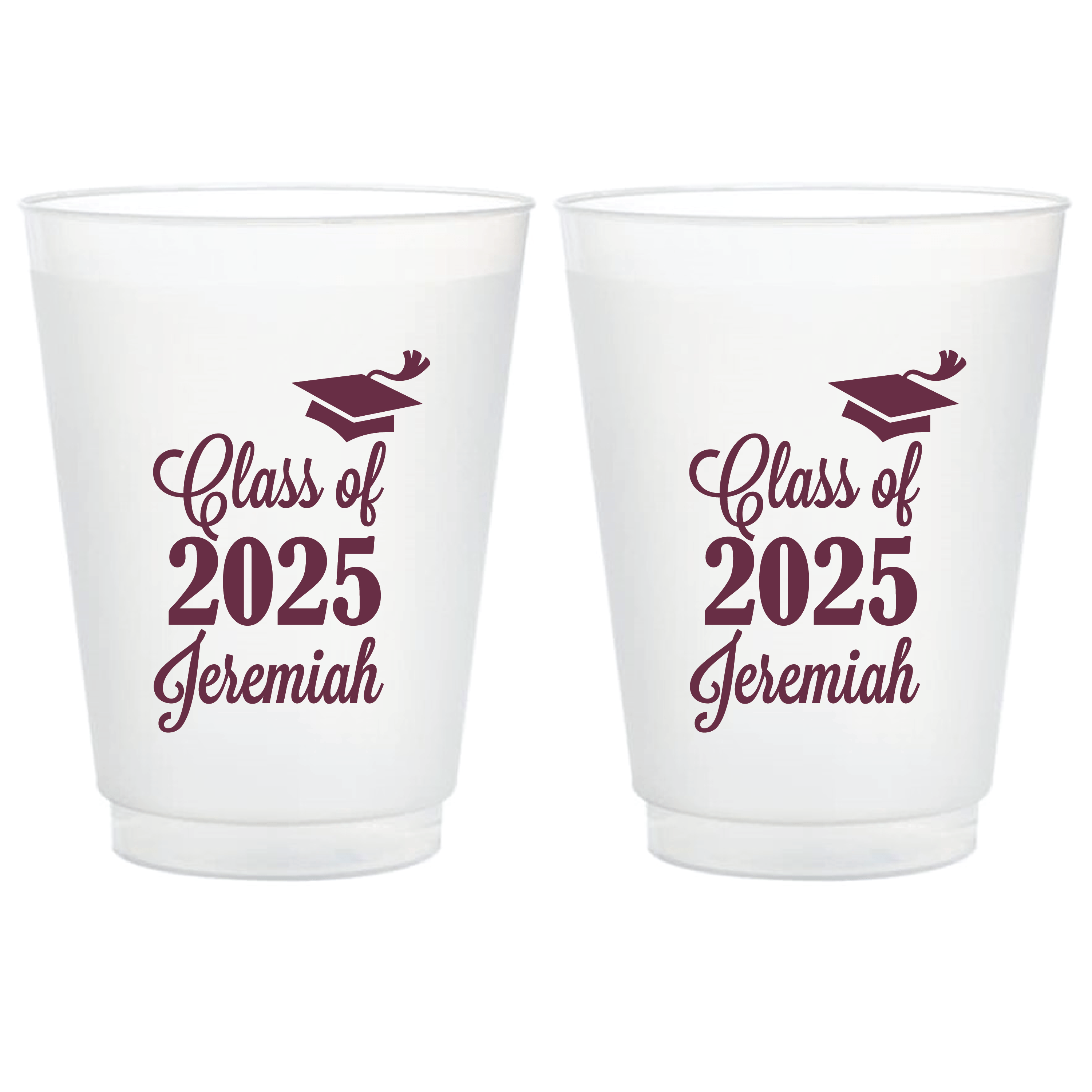 Personalized Graduation Cap Frosted Party Cups - Cup - Frosted