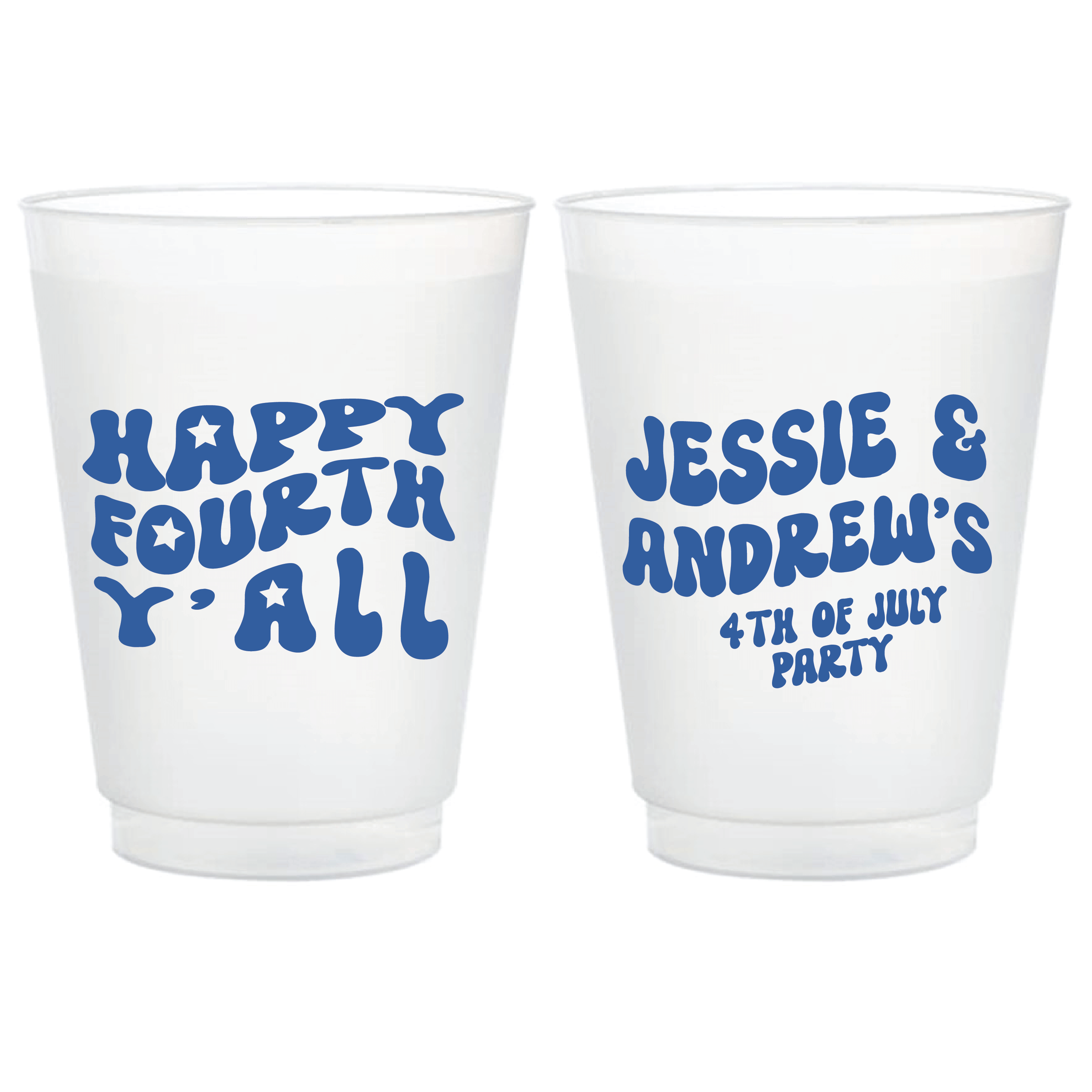 Happy Fourth Y’all Frosted Shatterproof Cups