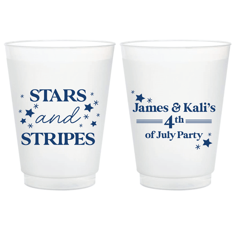 Stars and Stripes Frosted Shatterproof Cups