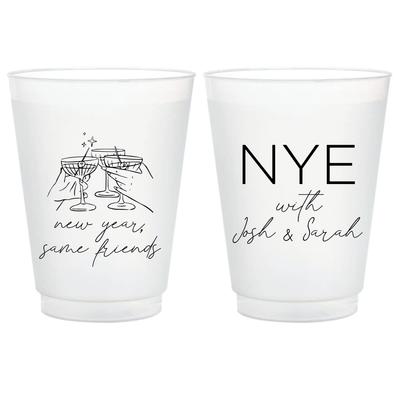 New Year, Same Friends NYE Frosted Plastic Cups