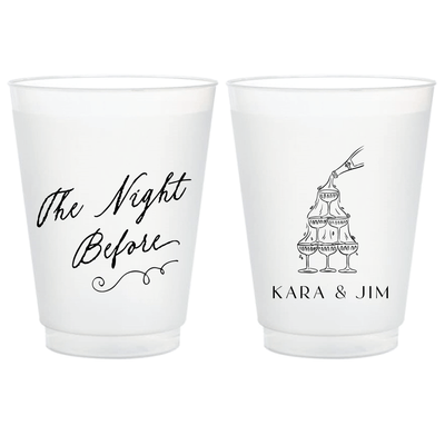 Sip the Night Before Wedding Frosted Shatterproof Cups