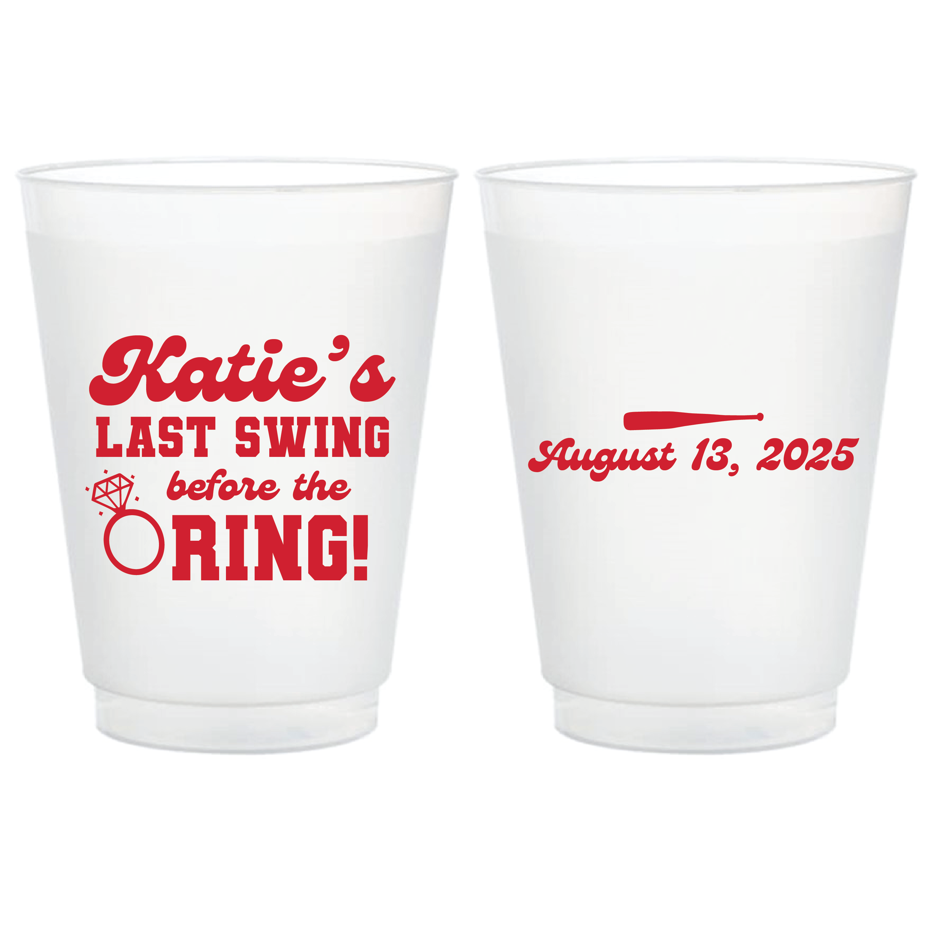 Last Swing Before The Ring Bachelorette Party Cups
