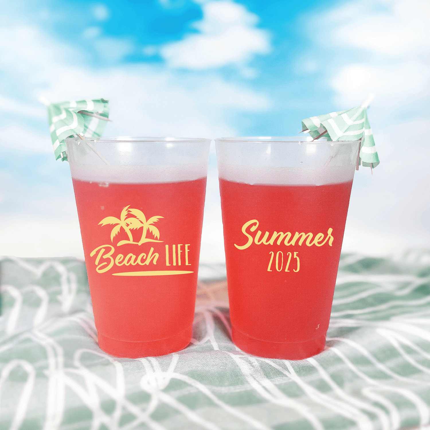 Beach Life Shatterproof Cups