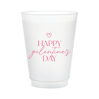 Happy Galentine's Day Frosted Plastic Cups