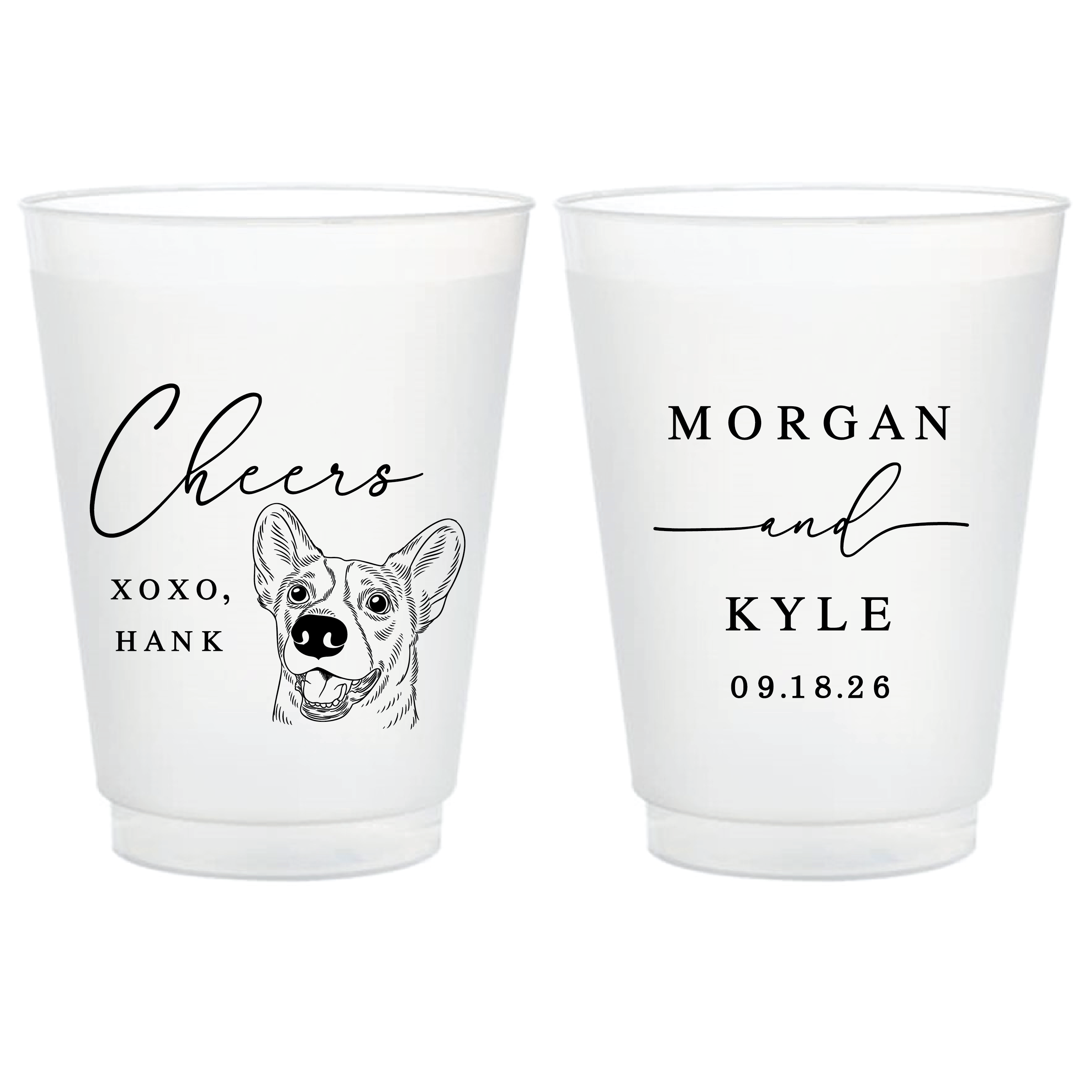 Cheers Custom Pet Frosted Cups for Wedding Receptions - Cup - Frosted - Dog