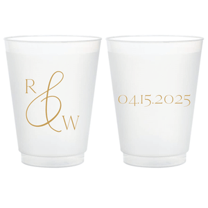 Monogrammed Wedding Cups