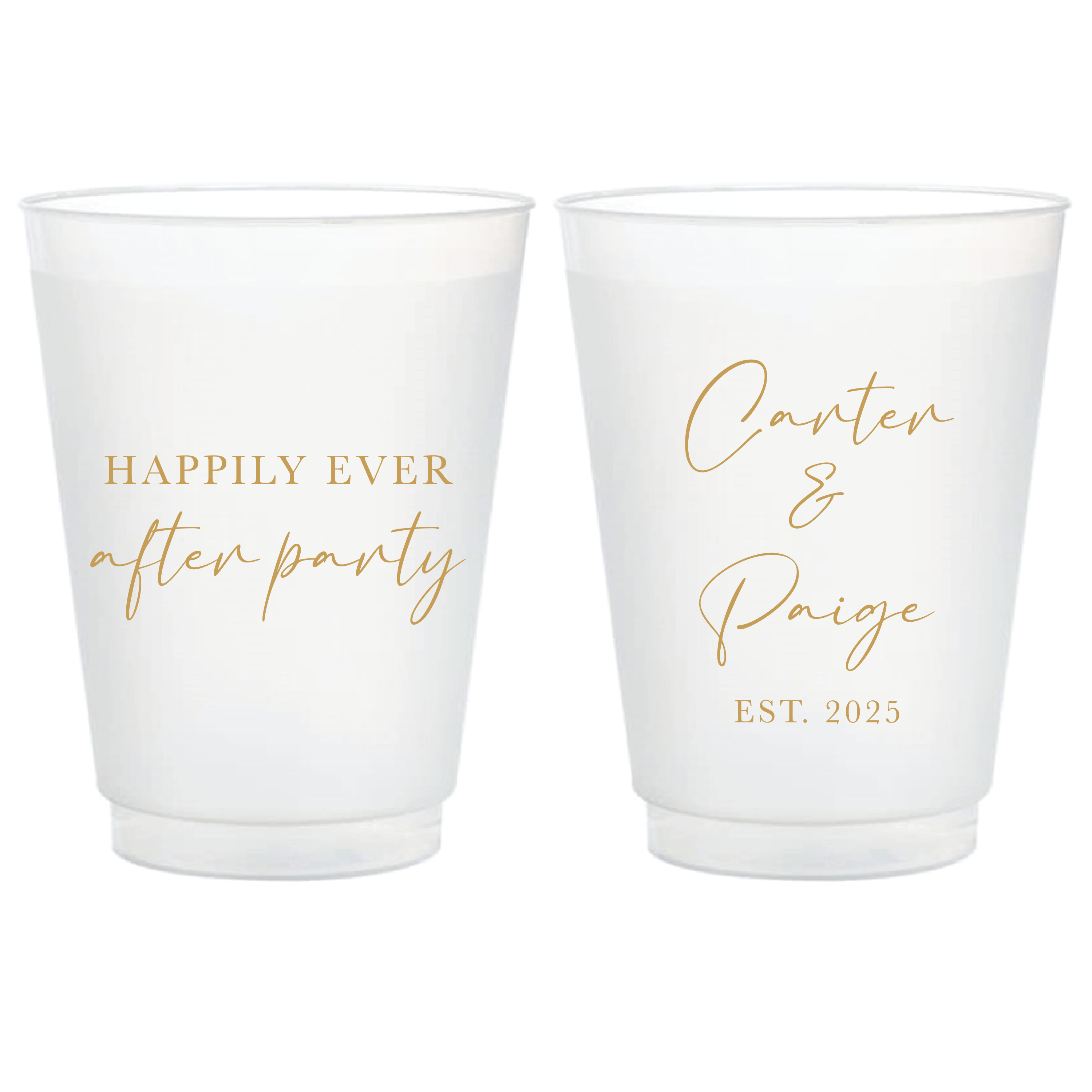 Happily Ever After Party Personalized Frosted Wedding Cups - Cup - Frosted