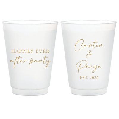 Happily Ever After Party Personalized Frosted Wedding Cups - Cup - Frosted