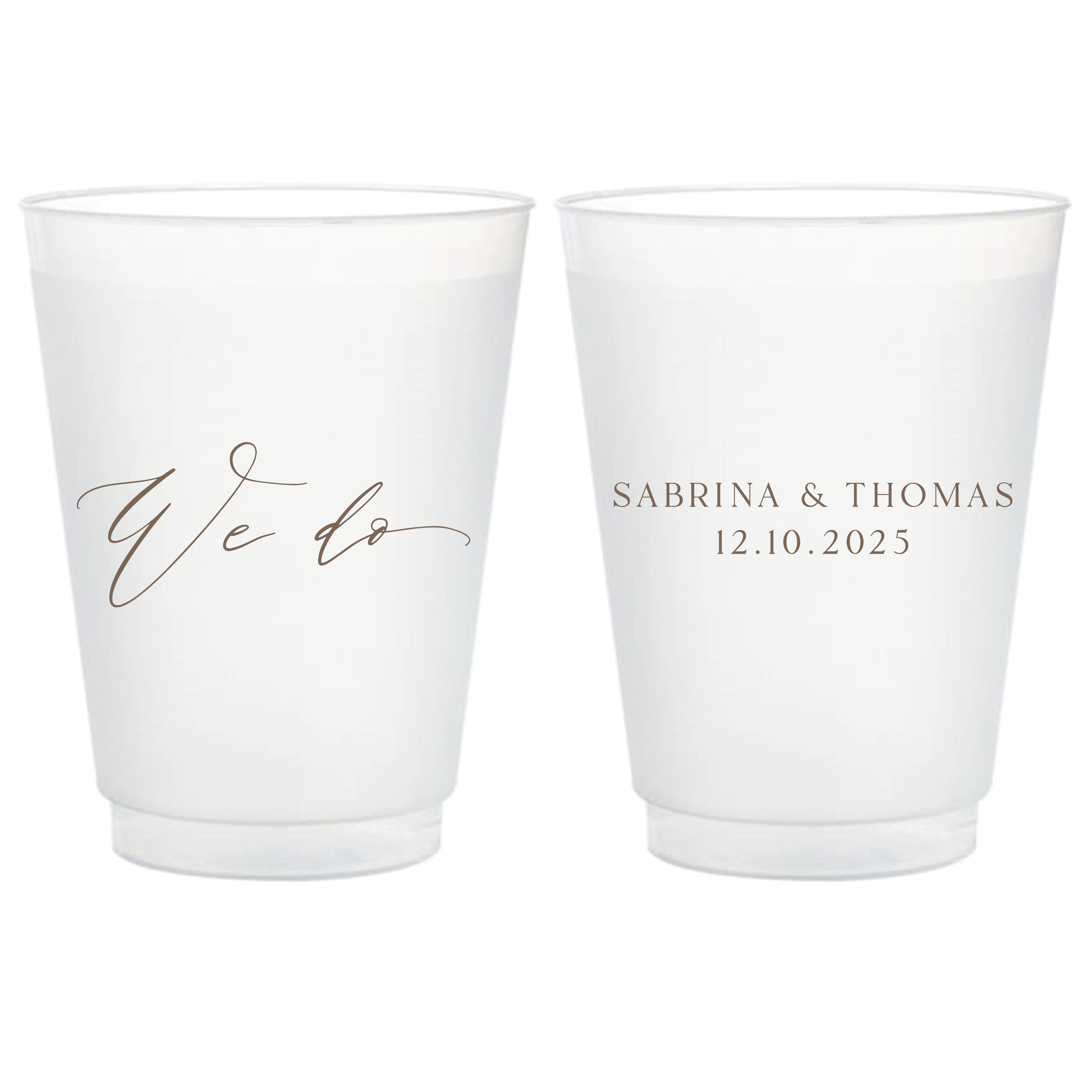 We Do Frosted Wedding Cups - Cup - Frosted