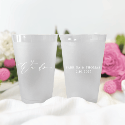 We Do Frosted Wedding Cups - Cup - Frosted